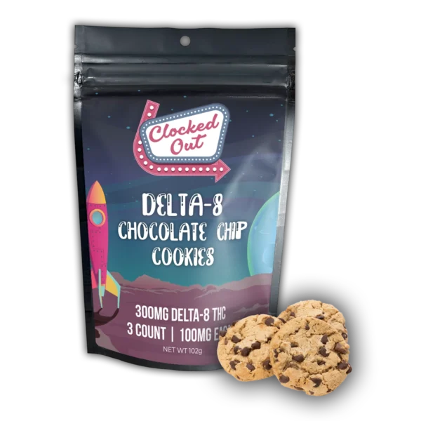 Delta-8 Chocolate Chip Cookies 100mg 3ct