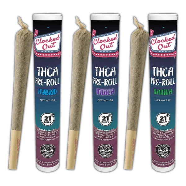 THCA Pre Rolls 1.5g Each 3ct Variety